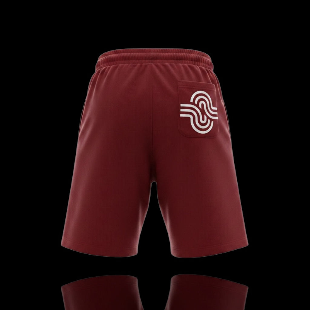 OOO Affiliate "Relax" Baggy Sweatshorts Cardinal Red
